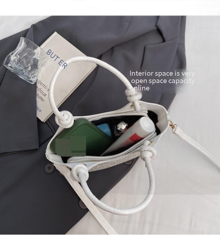 Borsa a secchiello casual alla moda retrò, borsa a tracolla con diamanti, borsa estiva popolare, borsa da viaggio con texture_voghion.com