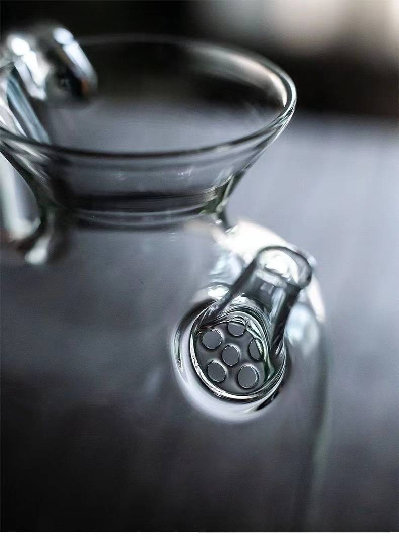 350ml Minimalist Borosilicate Glass Teapot – Custom Logo Option, Heat-Resistant For Stovetop & Induction Lightweight Nordic Style_voghion.com