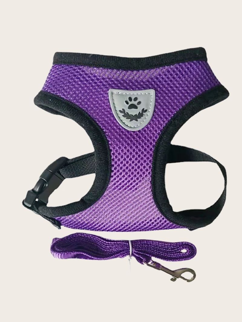 A Set Of Dog Leash, Pet Harness, Dog Collar - Vest - Style Dog - Walking Essential For Outdoor Use_voghion.com