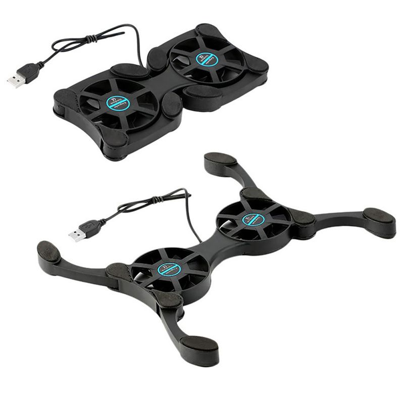 Xinweiqing Octopus Shape Portable Foldable Notebook Laptop Twin USB Fan Cooler Cooling Base_voghion.com