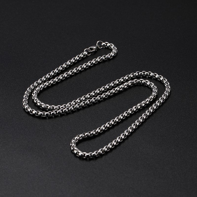 Moda Skyrim Moda 60cm Lunga Catena a Scatola Collana in Acciaio Inossidabile Dichiarazione 2-4mm Catene Spesse Gioielli Regalo per Uomo Donna_voghion.com