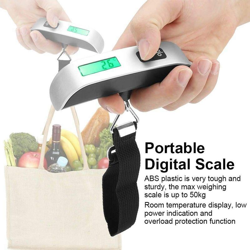 50kg 10g Digital Scale Electronic Balance Kitchen Luggage Hanging Scale Weight Suitcase Travel Scale Baggage Bag Weight Tool_voghion.com