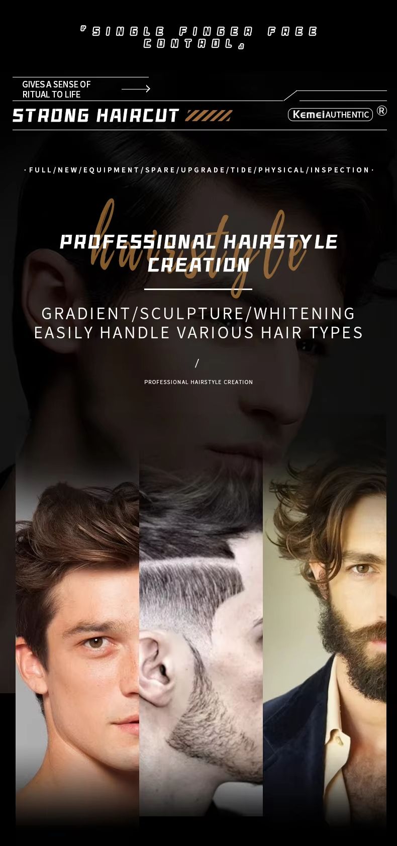 KM-2286 KM-2295 Produsent Elektriske Klippemaskiner Profesjonell Barber Hårtrimmer For Menn Trådløst Klippemaskinsett_voghion.com