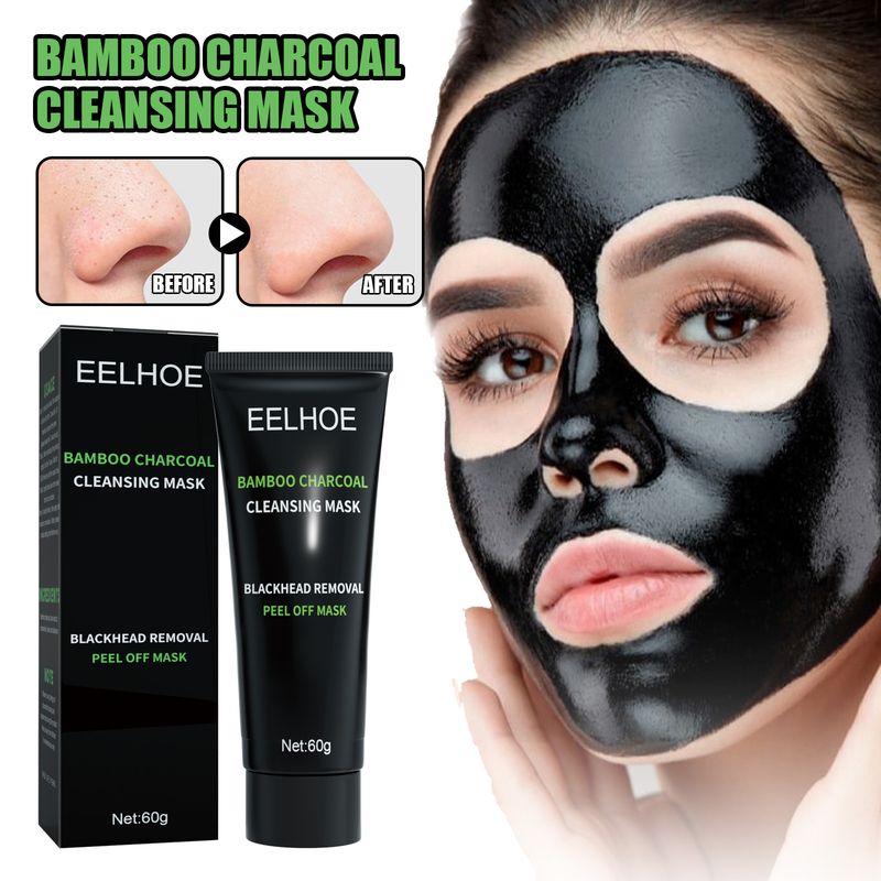 EELHOE Bamboo Charcoal Blackhead Removal Mask, Deep Cleanse Pores And Acne T-Zone Oil Control With A Peel Mask_voghion.com