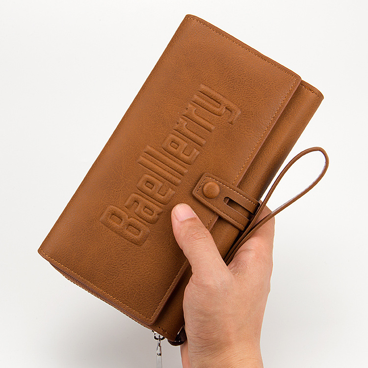 BAELLERRY Pánská peněženka Multifunkční Vysoce Kvalitní Psací Kabelka Víceúčelová Velkokapacitní Módní Taška na Mobilní Telefon_voghion.com