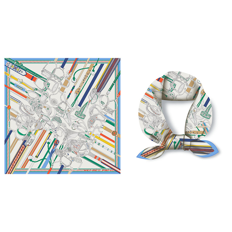 Tanzen Sie Sommerdekorationen mit Aufdruck, kleine quadratische Damengeschenke zum Muttertag, Schals, Stirnbänder_voghion.com