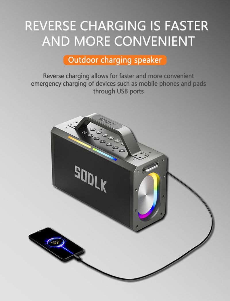 200W High-Power Bluetooth Home Theater Karaoke Stereo Surround Bass Speaker Outdoor Party Portable Sound System With Mic_voghion.com