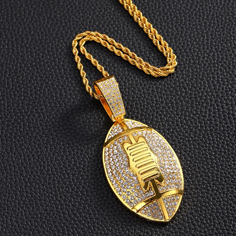 Tam elmas rugby alaşım kolye hip hop Küba zincir tenis zincir büküm zincir erkek kolye_voghion.com