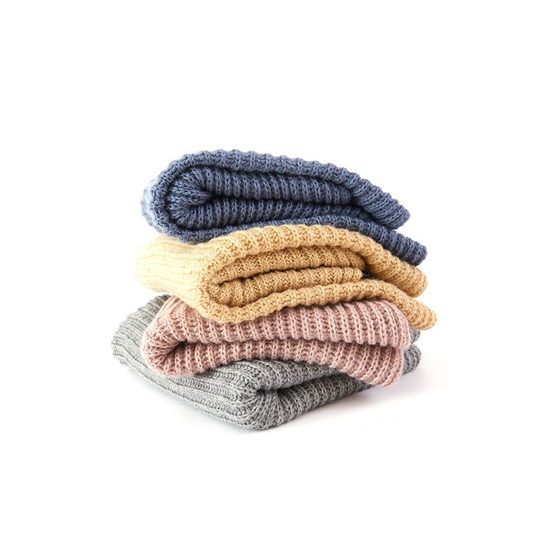 Grenzüberschreitender exklusiver Herbst- und Winterschal aus einfarbigem Mohair für Herren und Damen, einfarbig gestrickt, verdickter Schal, modisch, vielseitig_voghion.com