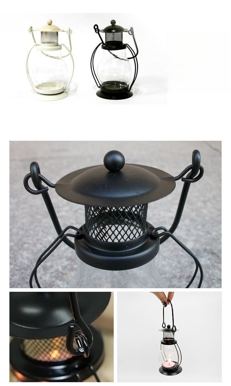 Camping-Retro-Zeltlampe im europäischen Stil mit Duftkerzenhalter, tragbar, für den Außenbereich geeignet_voghion.com