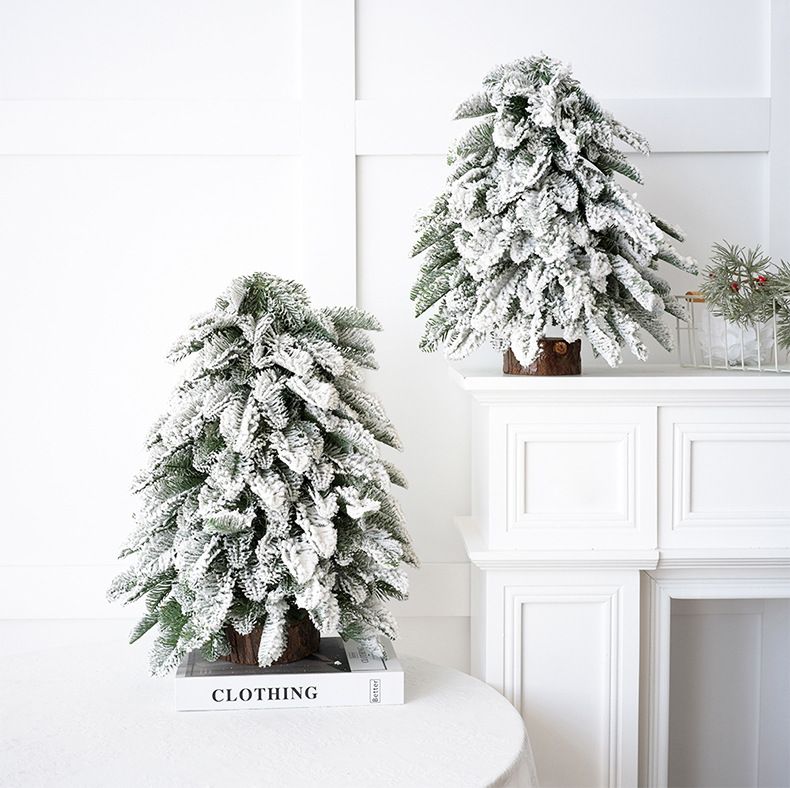 Weihnachten Simulierte Fallen Schnee Beflockung Nobel Baum Nordic Stil Kleine Desktop Dekoration Baum_voghion.com