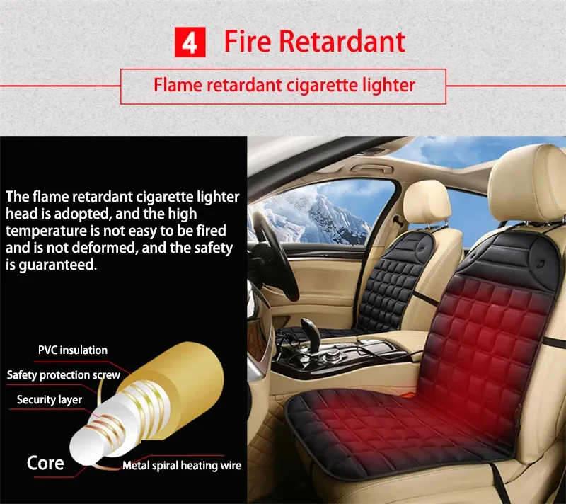 EAFC 12V Auto Heizung Beheizte Heizung Wärmer Sitz Protector Auto Sitzkissen Pad Winter Matte_voghion.com