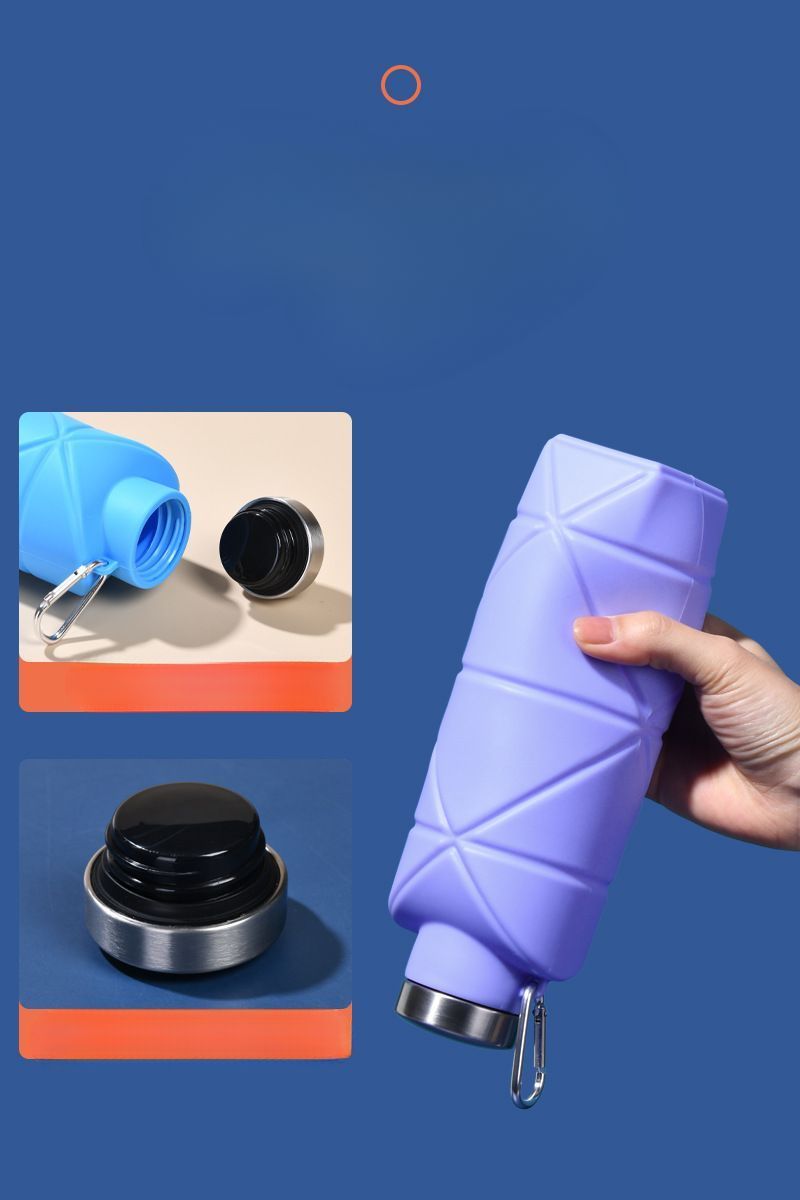New Foldable Food Grade Silicone Collapsible Cup Telescopic Anti-Scalding Outdoor Cycling Travel Storage Water Bottle_voghion.com