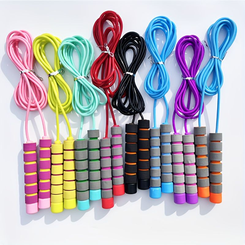 1/2 Adjustable Non-slip Foam Handle Skipping Rope, Suitable For Men's And Women's Sports Training_voghion.com