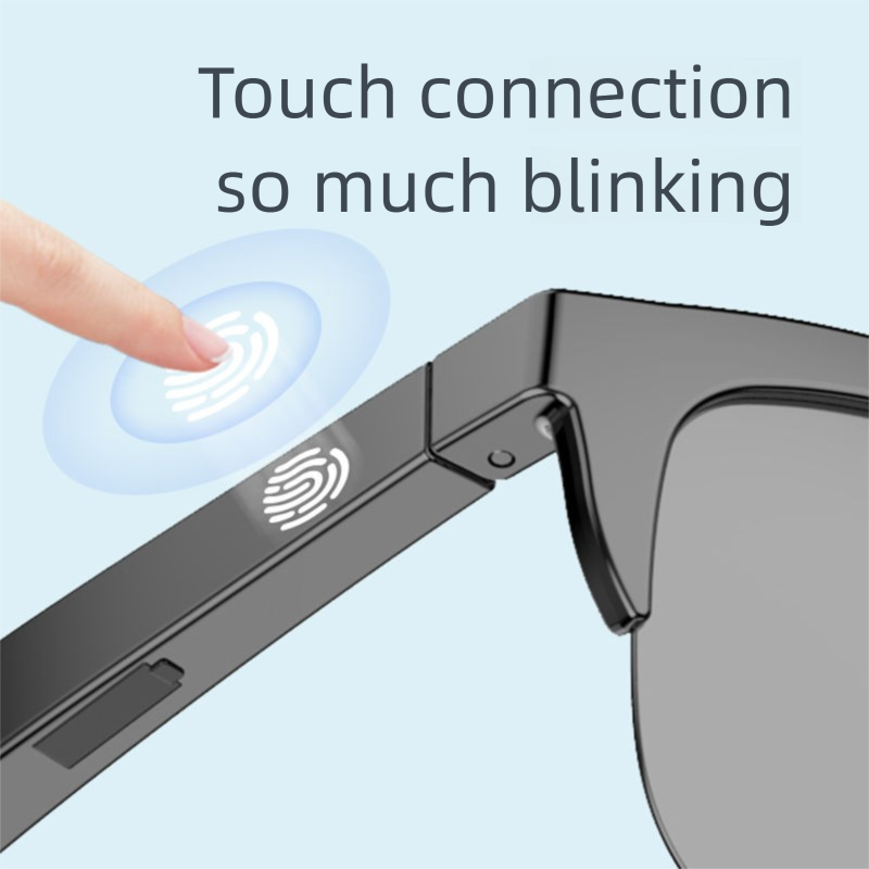 3-in-1 Black Technology Bluetooth Headphones Invisible Student Smart Cool Sunglasses HiFi Sound Quality Versatile_voghion.com