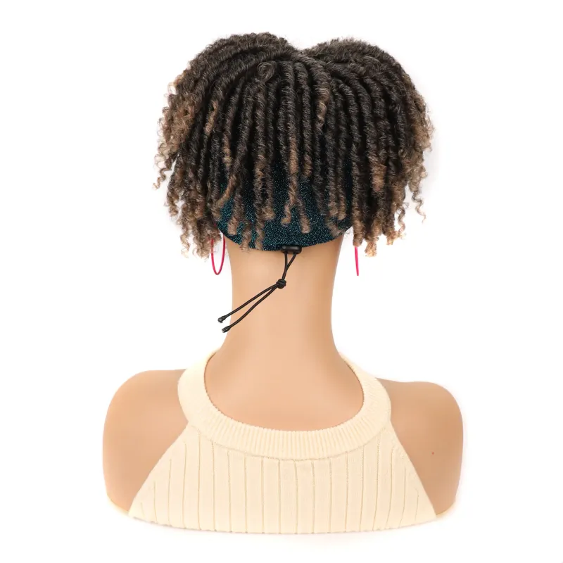Ombre Sintético Nu Locs Trançando Cabelo Perucas Curto Dreadlock Encaracolado Headband Peruca Para Mulheres Deusa Macia Locs Headband Perucas_voghion.com