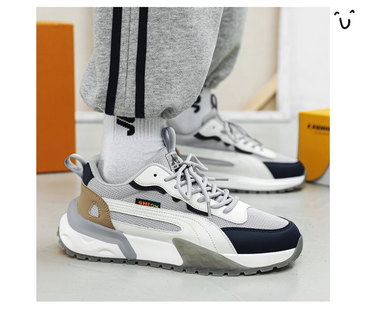 Scarpe sportive estive da uomo 2024 nuove in rete Forrest Gump per ragazzi, casual, da corsa, nere, da papà, Putian, alla moda_voghion.com