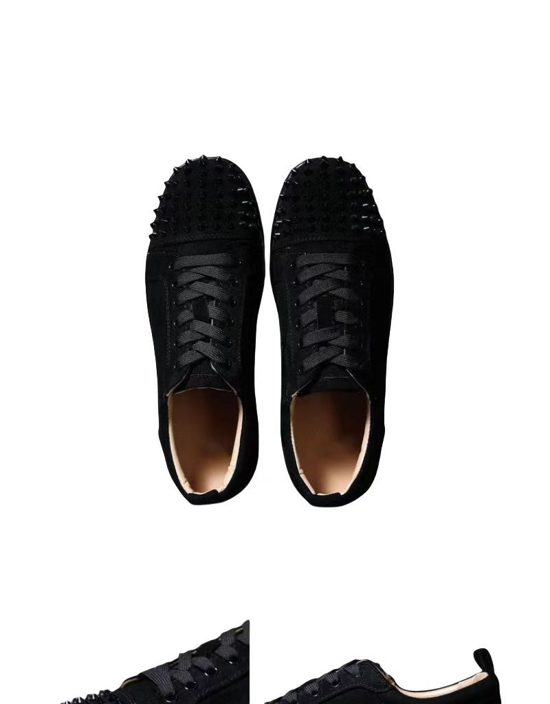 Nit casual män båge huvud andas lädertyg sömnad färg mode bekväma skor_voghion.com