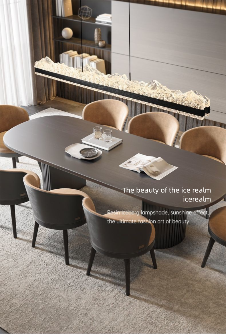 Yifei Italian Style Luxury Restaurant Modern Simple Linear Pendant Light High-end Designer Bar Island Table Lamp_voghion.com