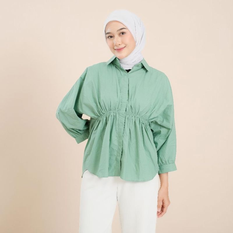 women's new style simple large size loose waist sun protection shirt collar_voghion.com