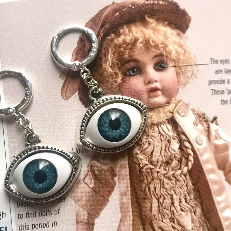 Orecchini Ganci per orecchini a forma di occhio di bambola, orecchini a forma di occhio_voghion.com
