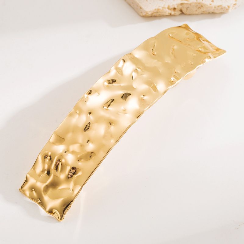 Fermaglio per capelli a molla in metallo liscio geometrico, popolare celebrità di Internet, versatile fermaglio per coda di cavallo, temperamento di alta gamma, fermaglio per capelli a_voghion.com