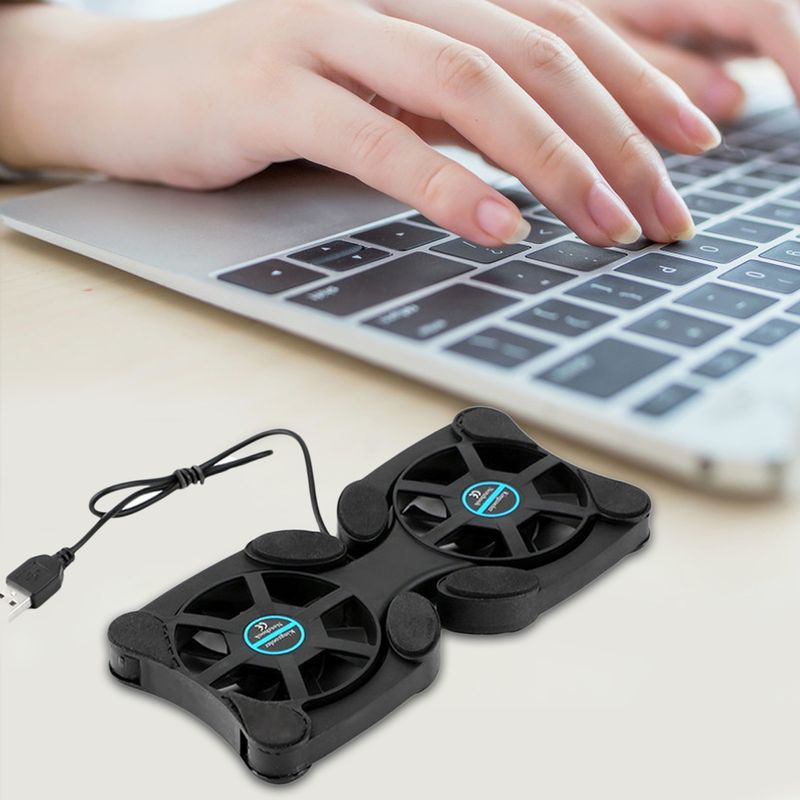 Xinweiqing Octopus Shape Portable Foldable Notebook Laptop Twin USB Fan Cooler Cooling Base_voghion.com