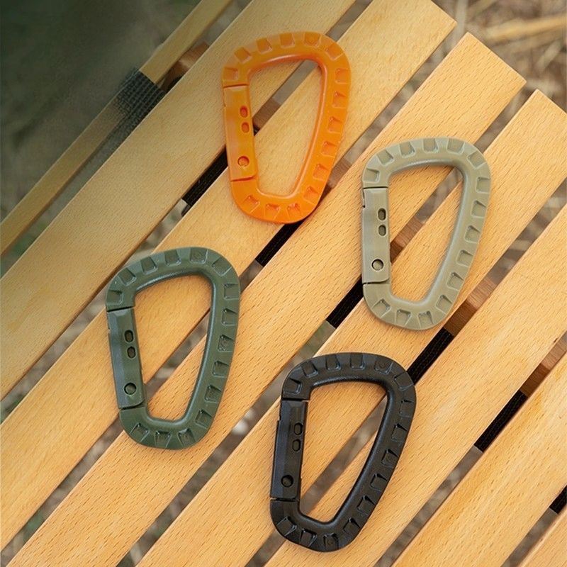 Moschettone in plastica e acciaio D per zaino da esterno, speciale, tattico, con fibbia a molla, portachiavi grande_voghion.com