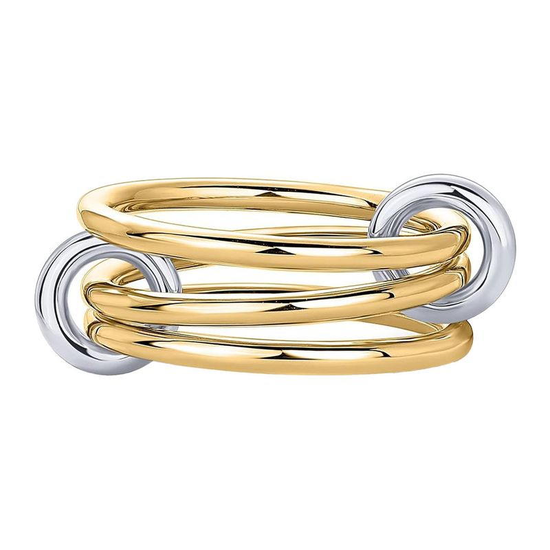 Women's Jewelry Interlocking Stacking Ring Copper Material Seamless Smooth Ring_voghion.com
