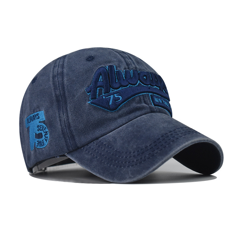 Pánská monogramovaná vyšívaná baseballová čepice, bavlněná nastavitelná outdoorová ležérní čepice_voghion.com