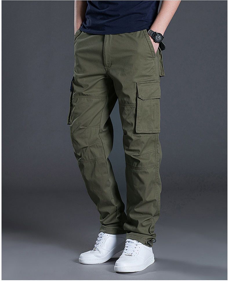 American Style Outdoor Men' Spring Summer Thin Caual Multi-Pocket Hiking Cargo Looe Pant Wear-Reitant Work_voghion.com