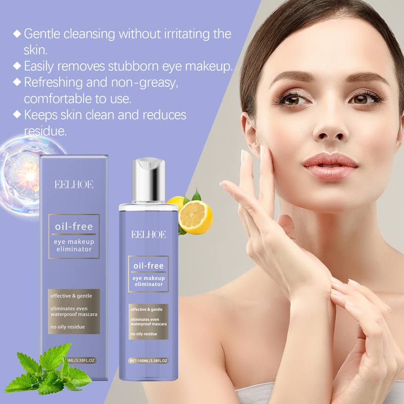 EELHOE Eye And Lip Makeup Remover Gently Cleanses Skin, Refreshing Facial And Lip Three In One Cleansing Makeup Remover Water_voghion.com