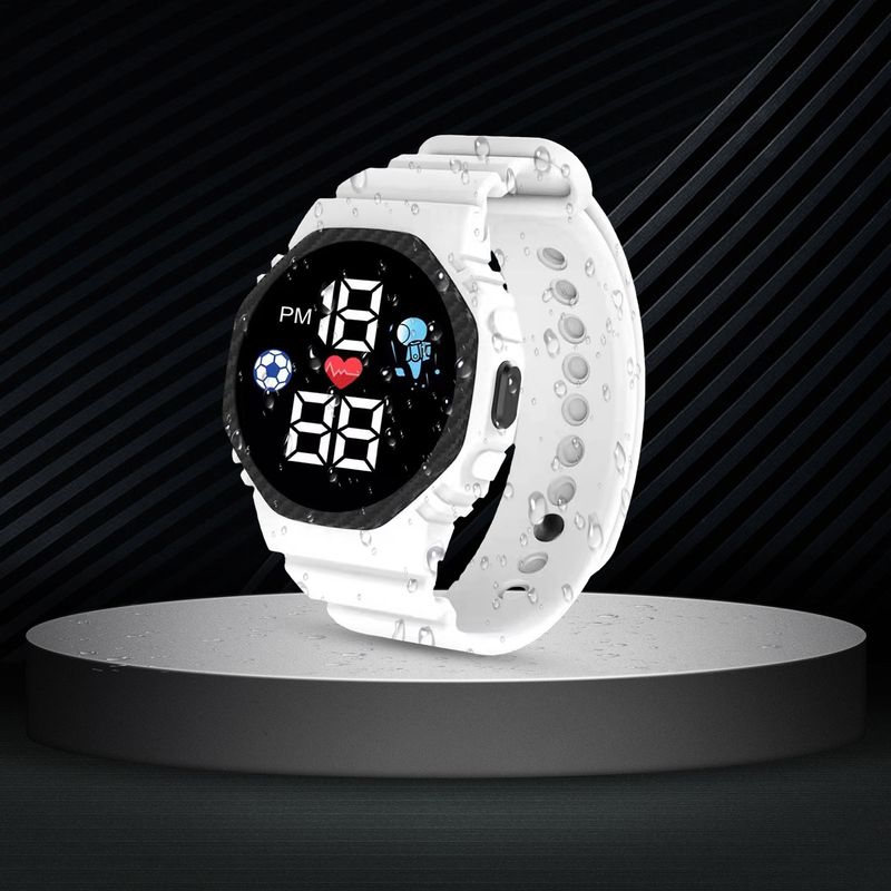 Xinweiqing électronique lumineux vie carré LED Football hommes femmes enfants sport montre numérique pour étudiant_voghion.com