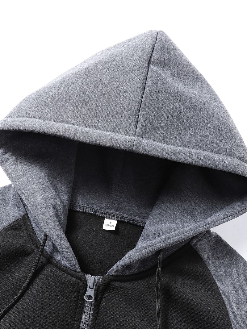 Nuevo abrigo de otoño e invierno para hombre, sudadera de manga raglán a juego con colores, top deportivo informal para hombre_voghion.com
