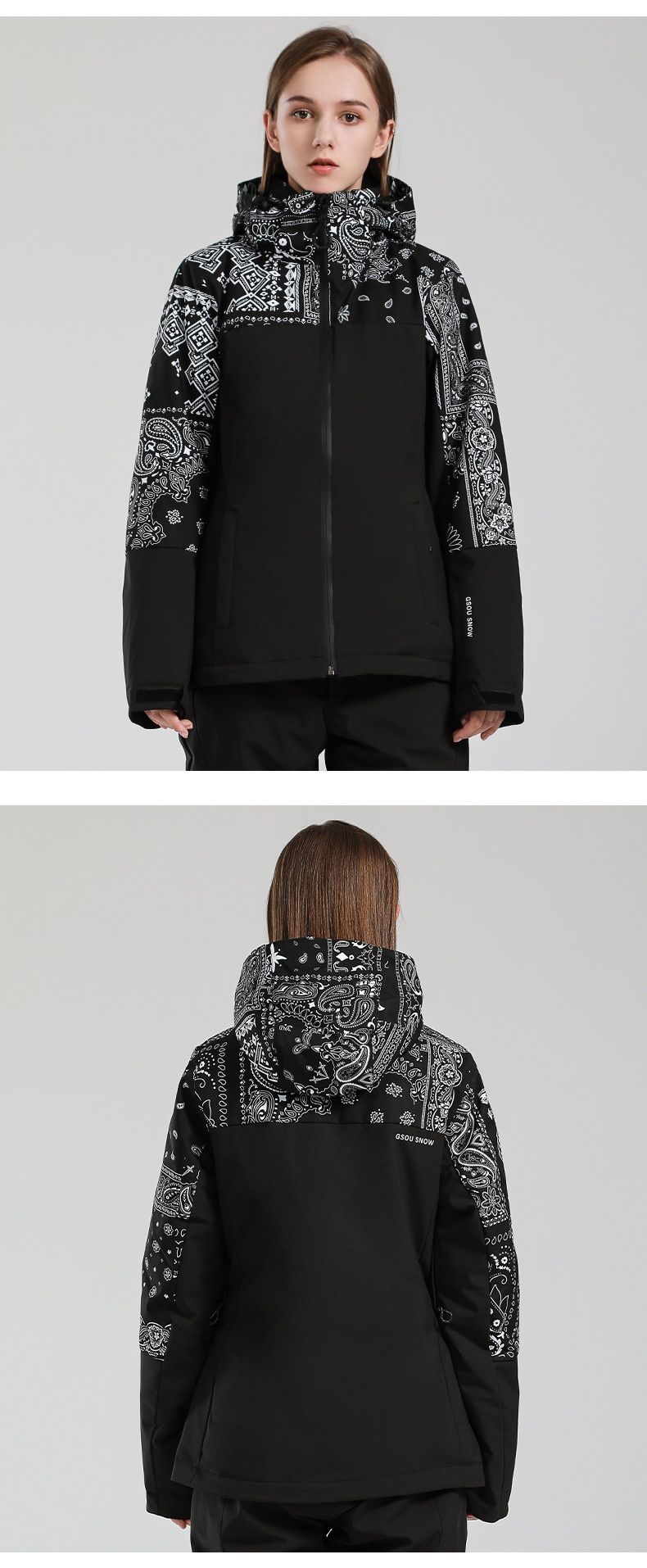 001 2022 Nuovo Inverno Donna Giacca da Sci Antivento Impermeabile Resistente all'Usura Imbottita Calda Giacca da Snowboard Neve Cappotto_voghion.com