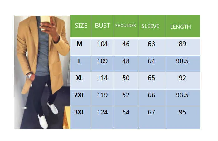 Men's Trench Coats New Autumn and Winter Lazy Fashion Casual Lapel Jacket Long Woolen Mens T221102_voghion.com