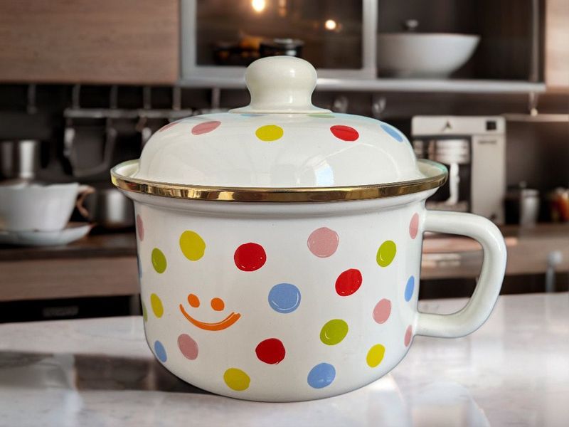 Thickened Enamel Fast Cup Instant Noodle Old-fashioned Nostalgic Rice Bowl Adult Office Worker Food Grade_voghion.com