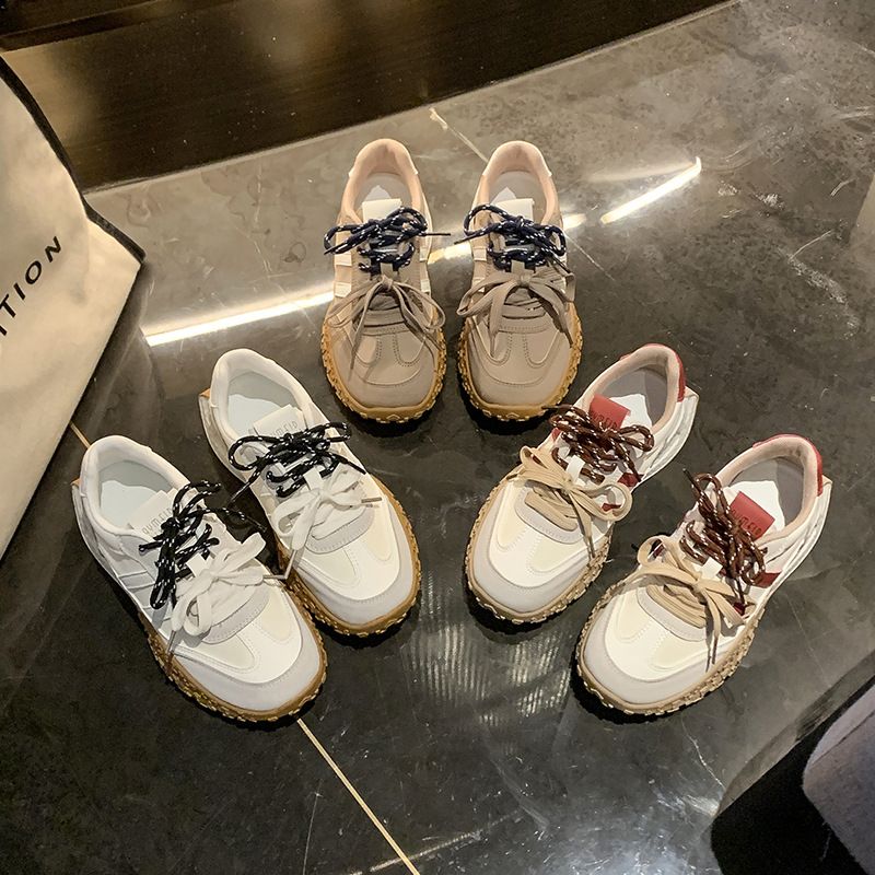 Doppi lacci, scarpe da ginnastica tedesche, donne sportive, nuovo articolo autunno 2024, suola morbida casual, versatile e spessa di alta qualità,_voghion.com