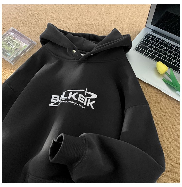 Men’s Hip-Hop Hoodie – Oversized Pullover, Streetwear Essential, Unisex Casual Sweatshirt (M-3XL, Polyester Blend, Trendy Letter Print)_voghion.com