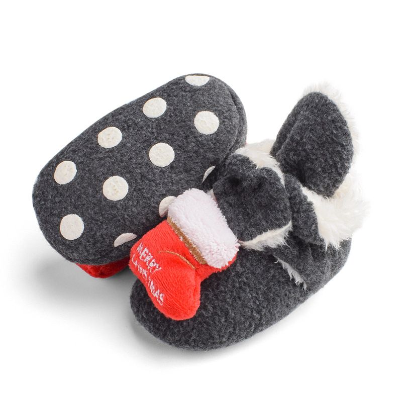 Winter Christmas cotton boots with plush and thickened baby shoes, soft soled walking shoes for 0-1 year old M030_voghion.com