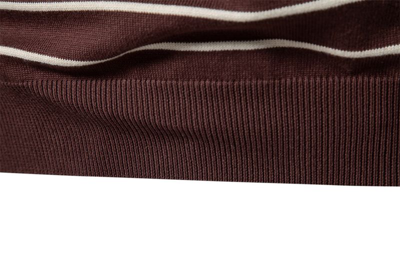 Men's Clothing New Striped Color Matching Long Sleeved Men's Knitted Sweater Fashionable Round Neck Men's Casual Sweater_voghion.com