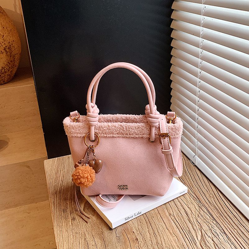 Borsa a mano in morbida pelle scamosciata, versatile borsa a tracolla con tracolla singola, stile borsa piccola, per autunno e inverno, da donna_voghion.com
