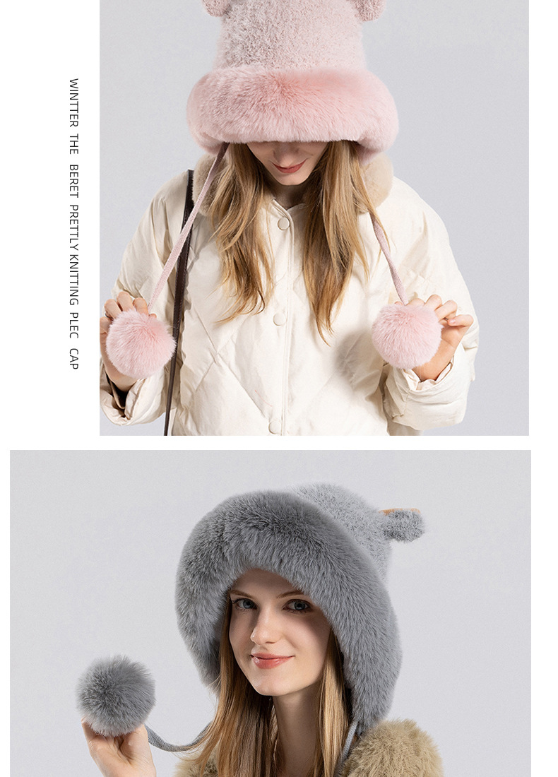 Cappello caldo da esterno Cappello invernale in lana per bambini Cappello in lana lavorata a maglia con corno di cervo Cappello di protezione per le orecchie alla moda Tendenza moda Versatile_voghion.com