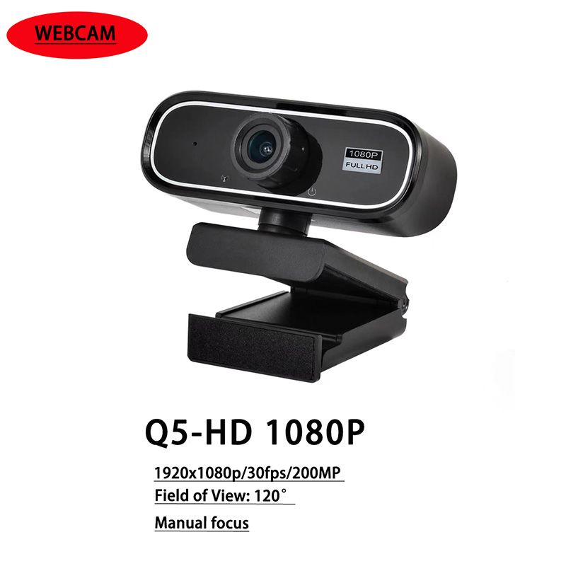 Webcam USB EXHQDR UHD 4K, nuovo modello aggiornato con obiettivo grandangolare da 120° e messa a fuoco manuale. Questo computer plug-and-play_voghion.com