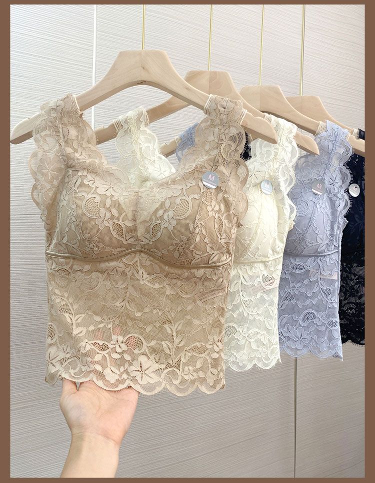 Top in pizzo con spalline sottili e sexy_voghion.com