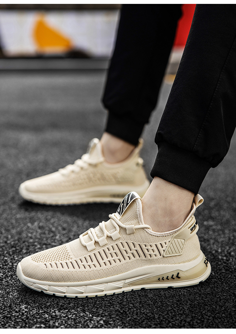 Herrenschuhe 2023 neue Sommer atmungsaktive lässige Sport-Mesh-Schuhe All-Match-Laufschuhe mit weichem Boden und gewebtem Mesh für Herren_voghion.com