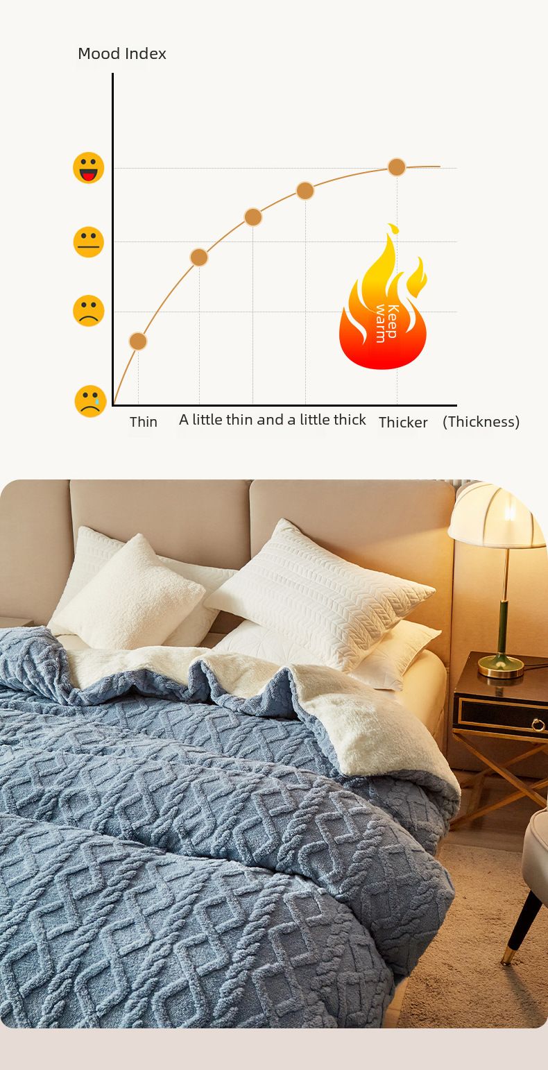 Double-layer thickened Tower velvet blanket lambswool sofa blanket office nap air conditioning children's blanket quilt cover_voghion.com