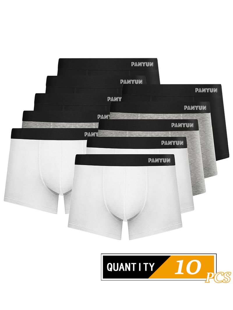 Roupa íntima e pijamas Boxer Briefs de algodão puro_voghion.com