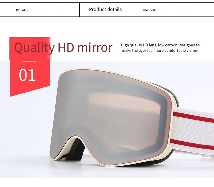Ski Snowboard Goggles Dame Menn Ski Brillemaske UV 400 Snøbeskyttelse over briller Voksen nti-fog Cydrical_voghion.com