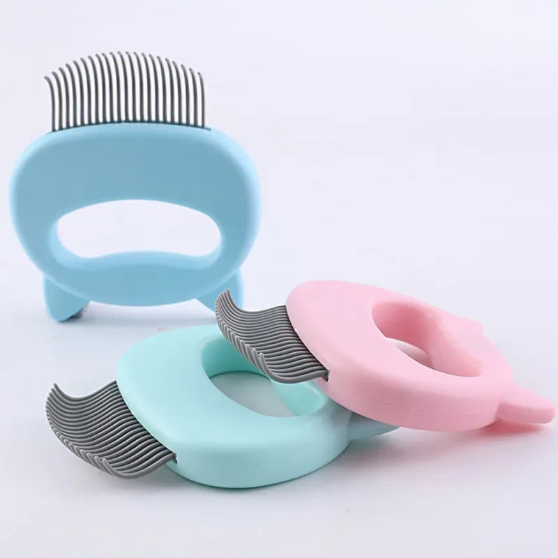 Cepillo para gatos con mango en forma de concha, herramienta de masaje para el aseo, eliminación de pelo suelto, solo para gatos, accesorios para mascotas de PawParty Store_voghion.com